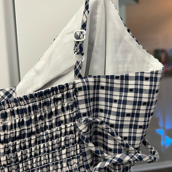Betsey Johnson Blue and White gingham Mini Dress size S EUC - Picture 7 of 12